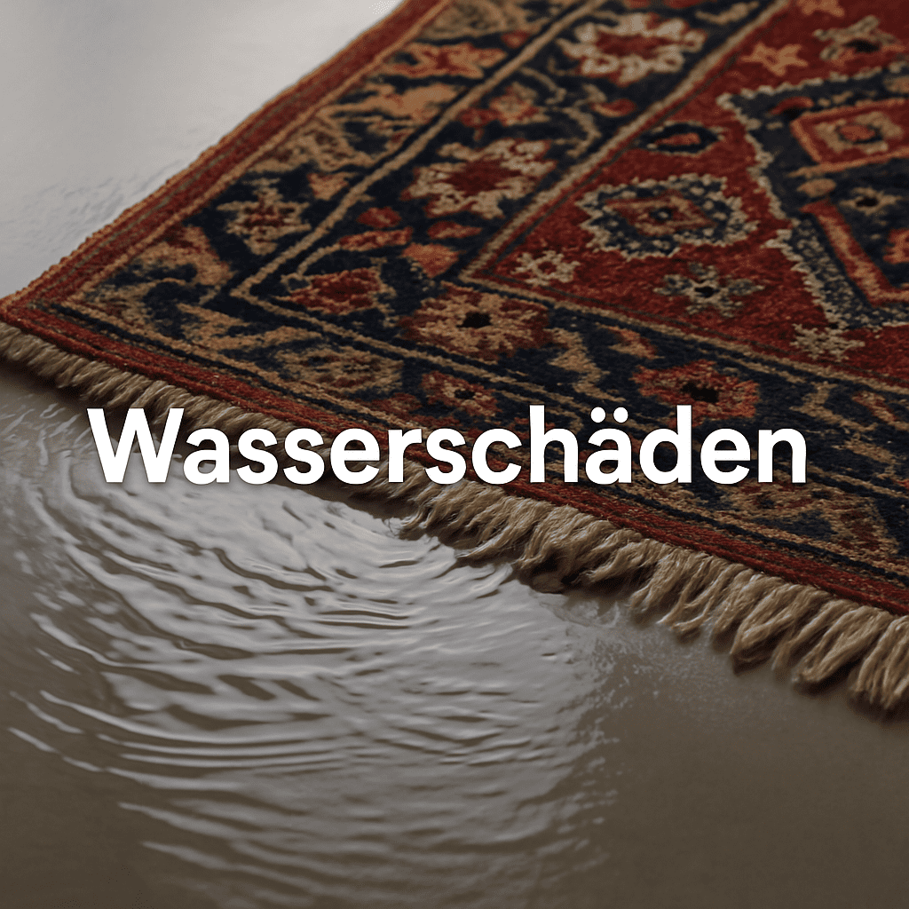 Wasserschaden bei handgeknüpftem Teppich